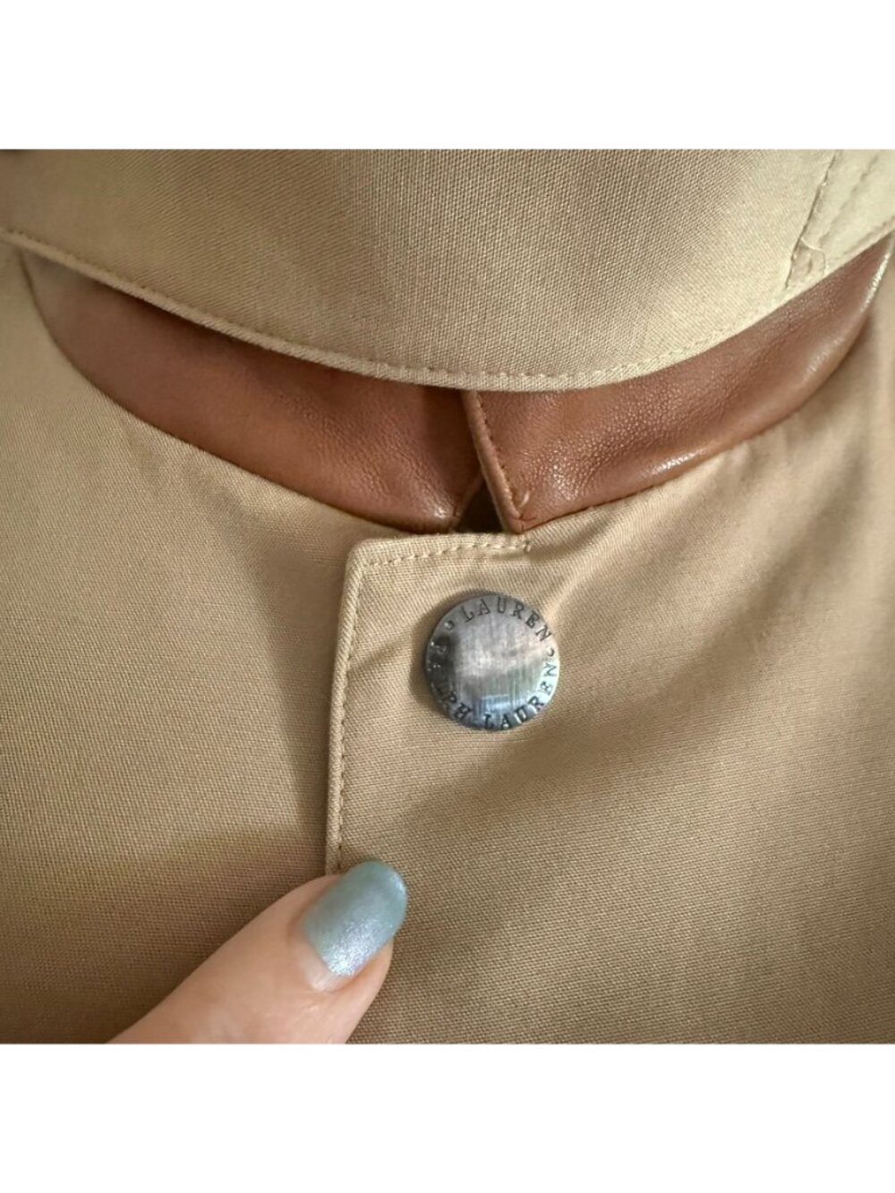 Lauren Ralph Lauren Woman Beige Lightweight Button Front Jacket Size 1X - Picture 7 of 12